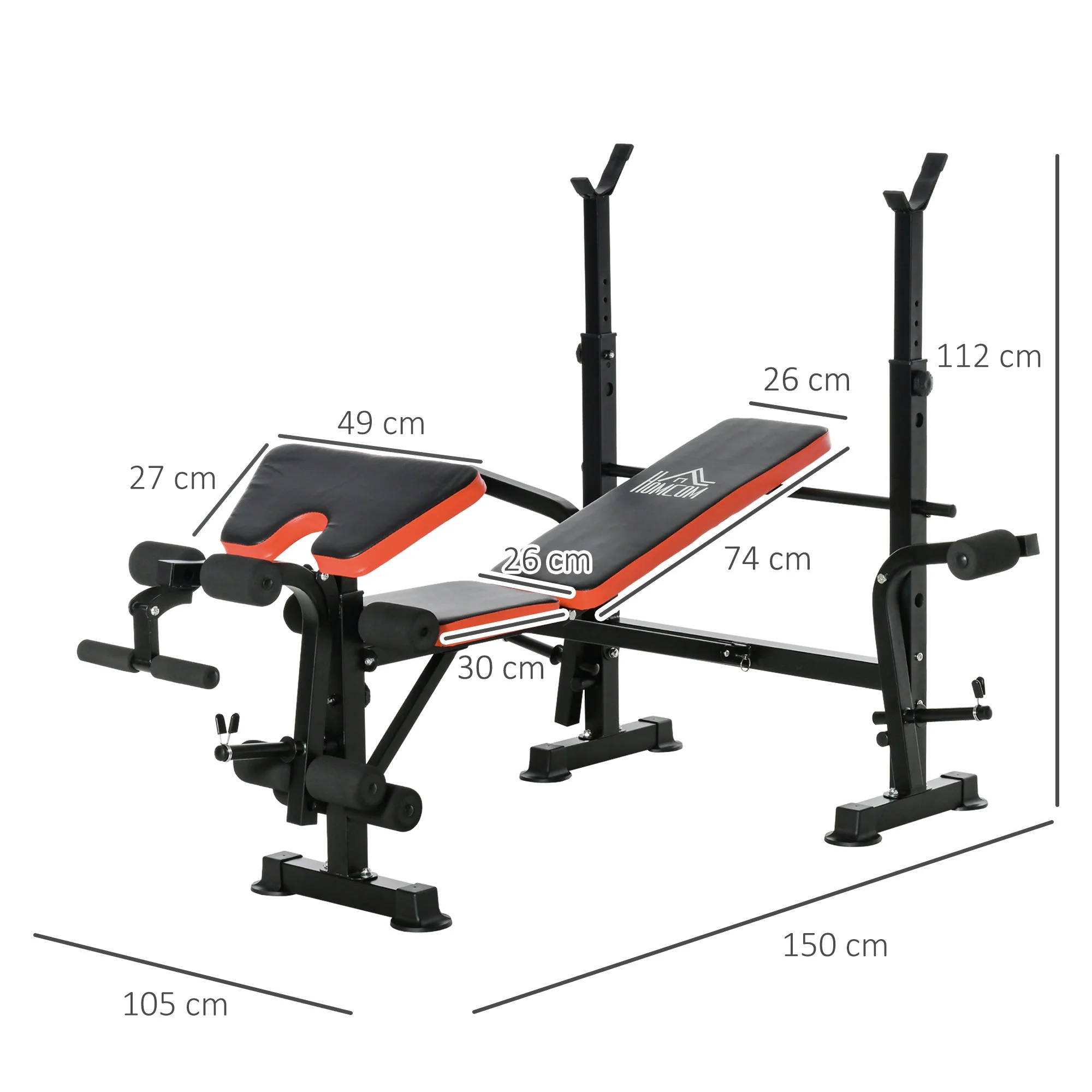 Steel Multi-Function Adjustable Weight Training Bench Gym Fitness Lifting Bench - Image 3