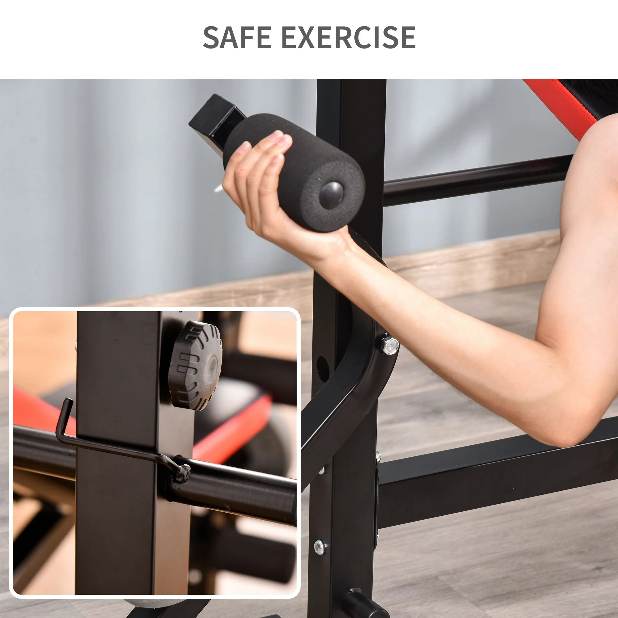 Steel Multi-Function Adjustable Weight Training Bench Gym Fitness Lifting Bench - Image 5