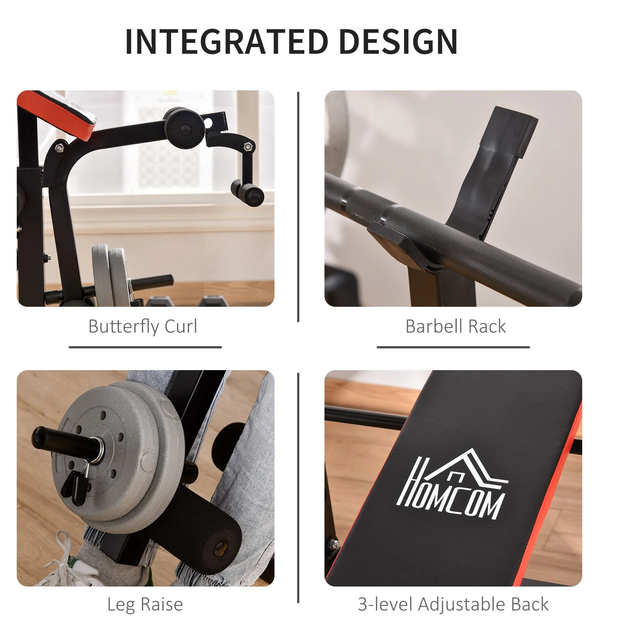 Steel Multi-Function Adjustable Weight Training Bench Gym Fitness Lifting Bench - Image 6