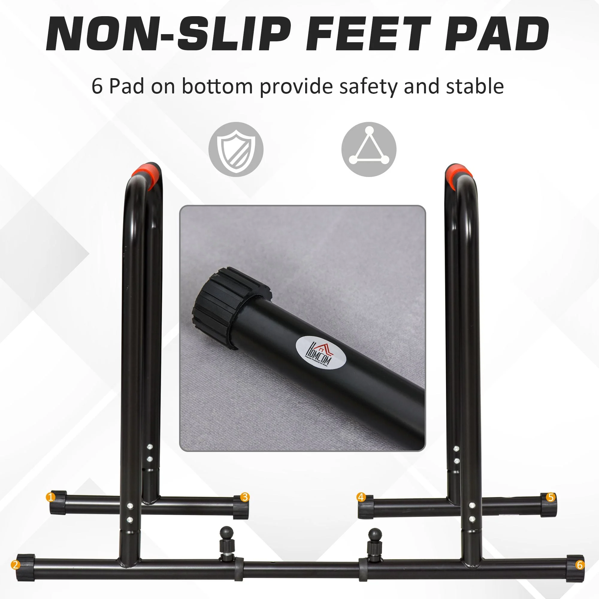 Steel Multifunctional Dip Stand Black - Image 3