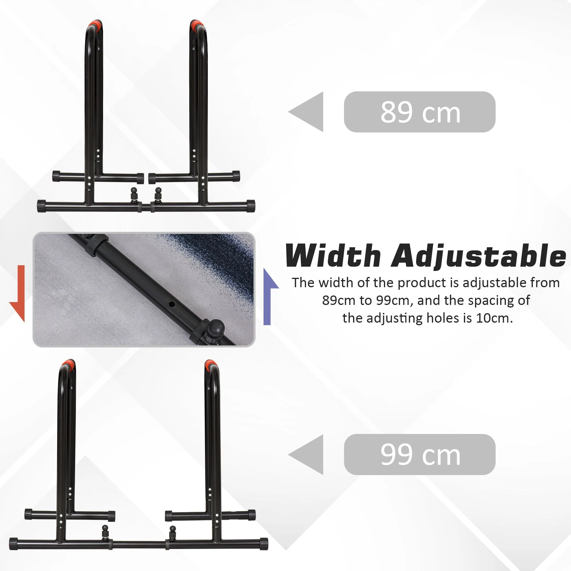 Steel Multifunctional Dip Stand Black - Image 4