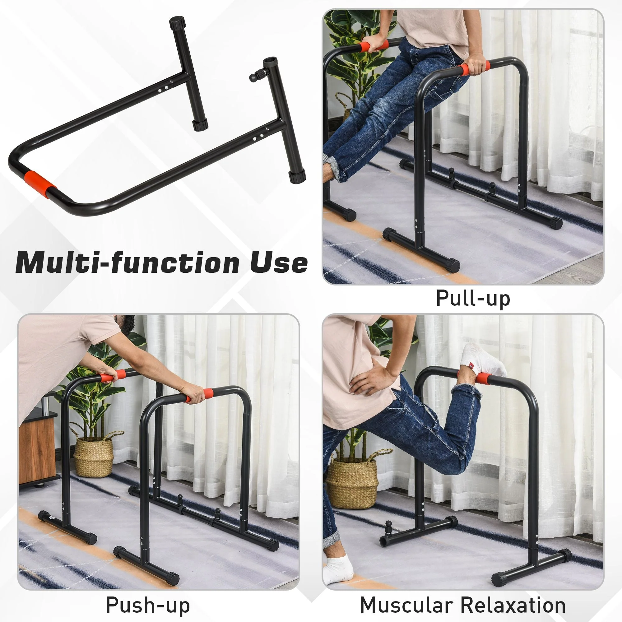 Steel Multifunctional Dip Stand Black - Image 6