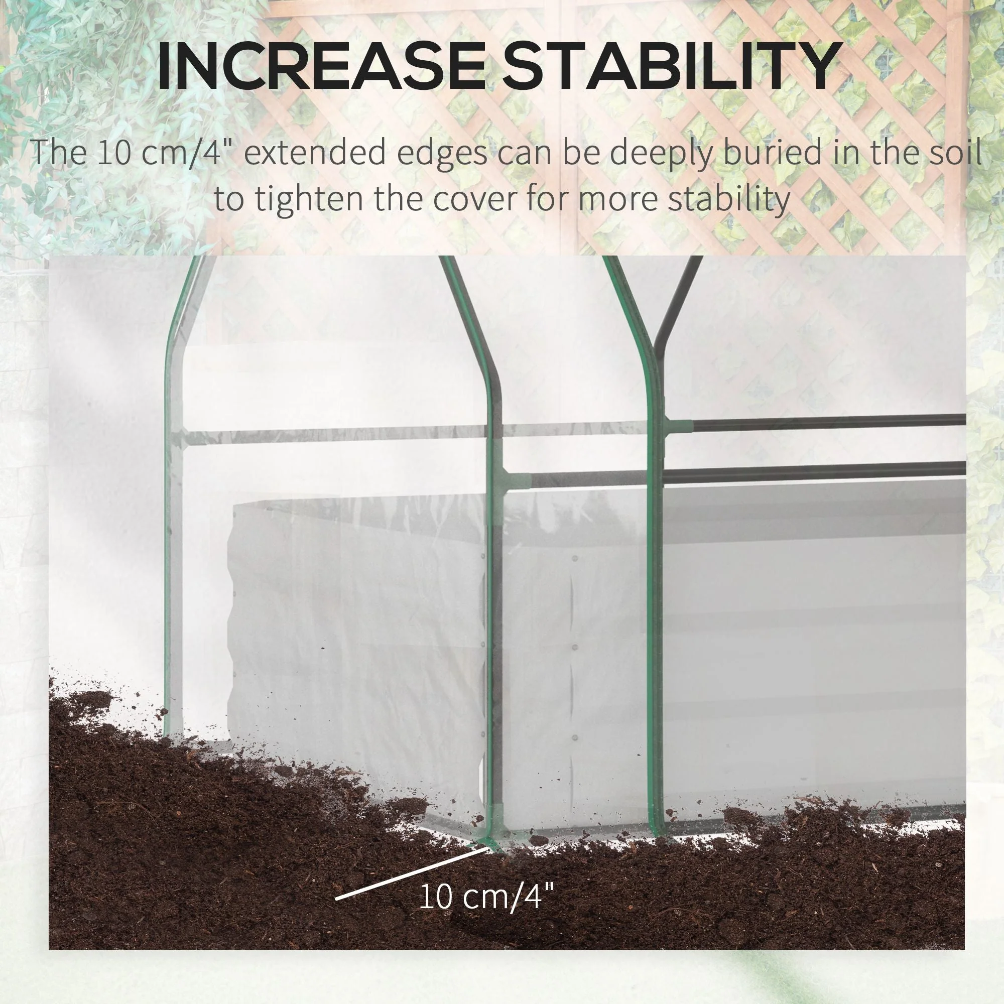 Steel Raised Garden Planter Box Kit with Greenhouse - Image 9
