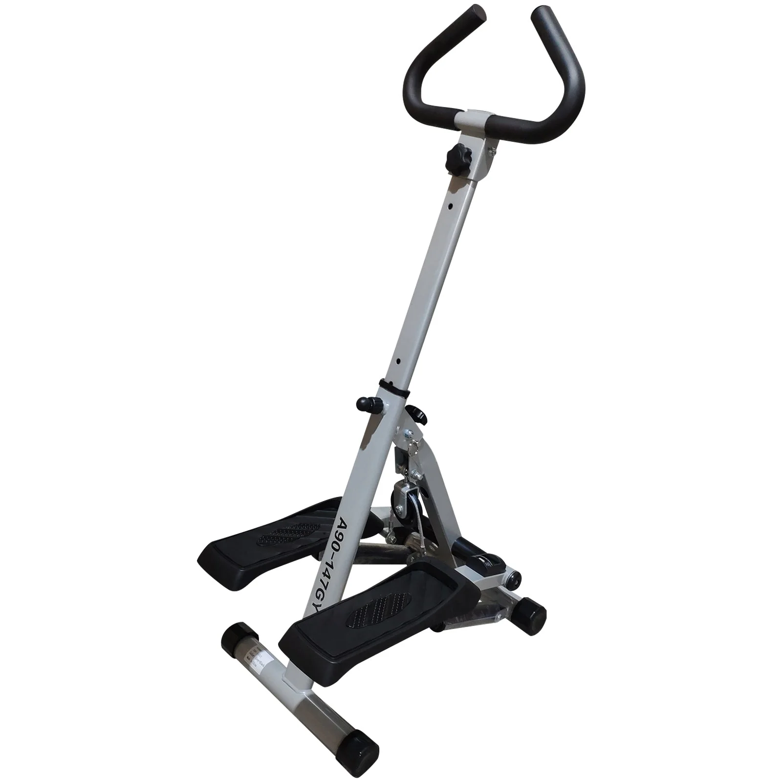 Stepper w/ Handle Hand Grip Workout Fitness Machine For Fitness Aerobic Exercise Home Gym Grey - Image 2