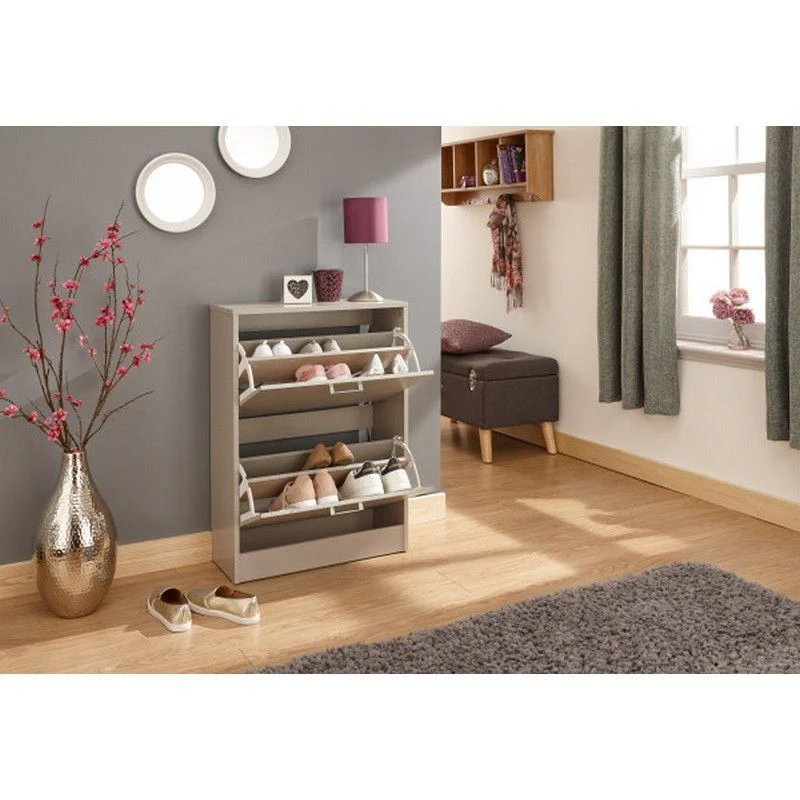 Stirling Shoe Storage Grey 2 Doors 2 Shelves - Image 2