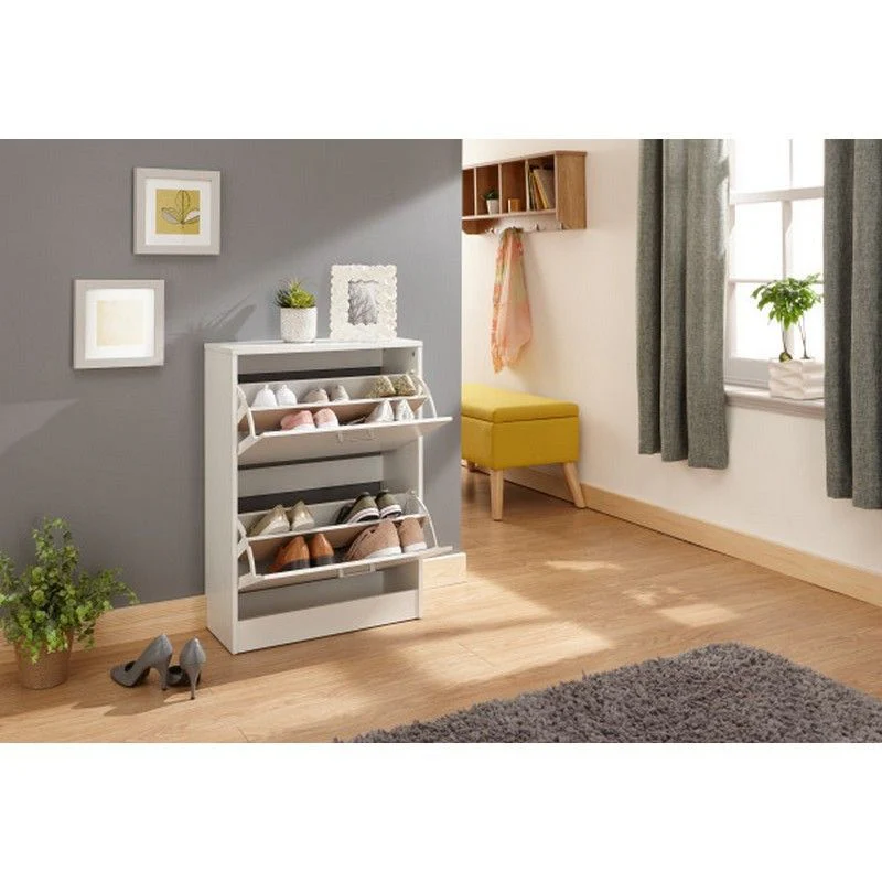 Stirling Shoe Storage White 2 Doors 2 Shelves - Image 2