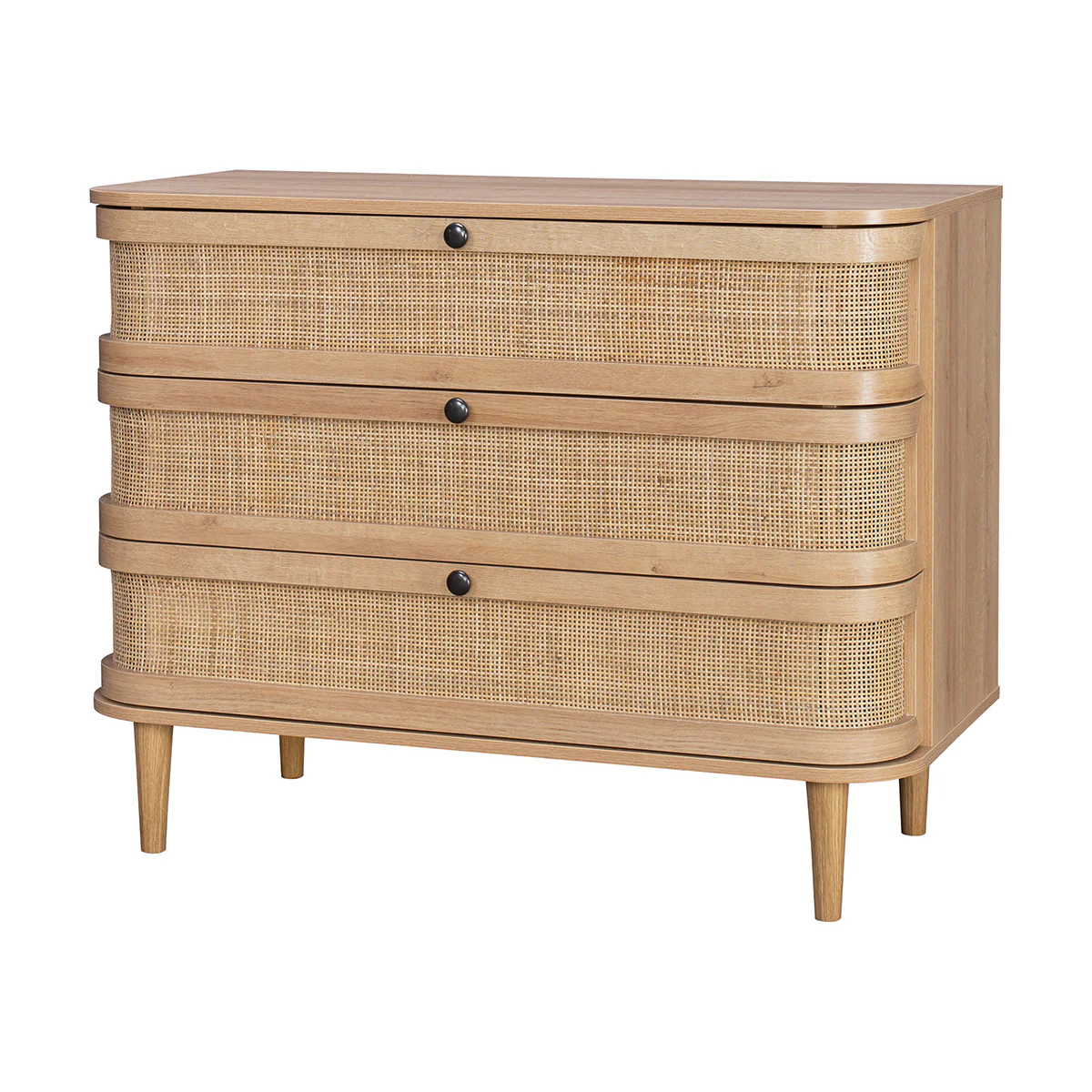 Stockholm Chest of Drawers Beige 3 Drawers - Image 2