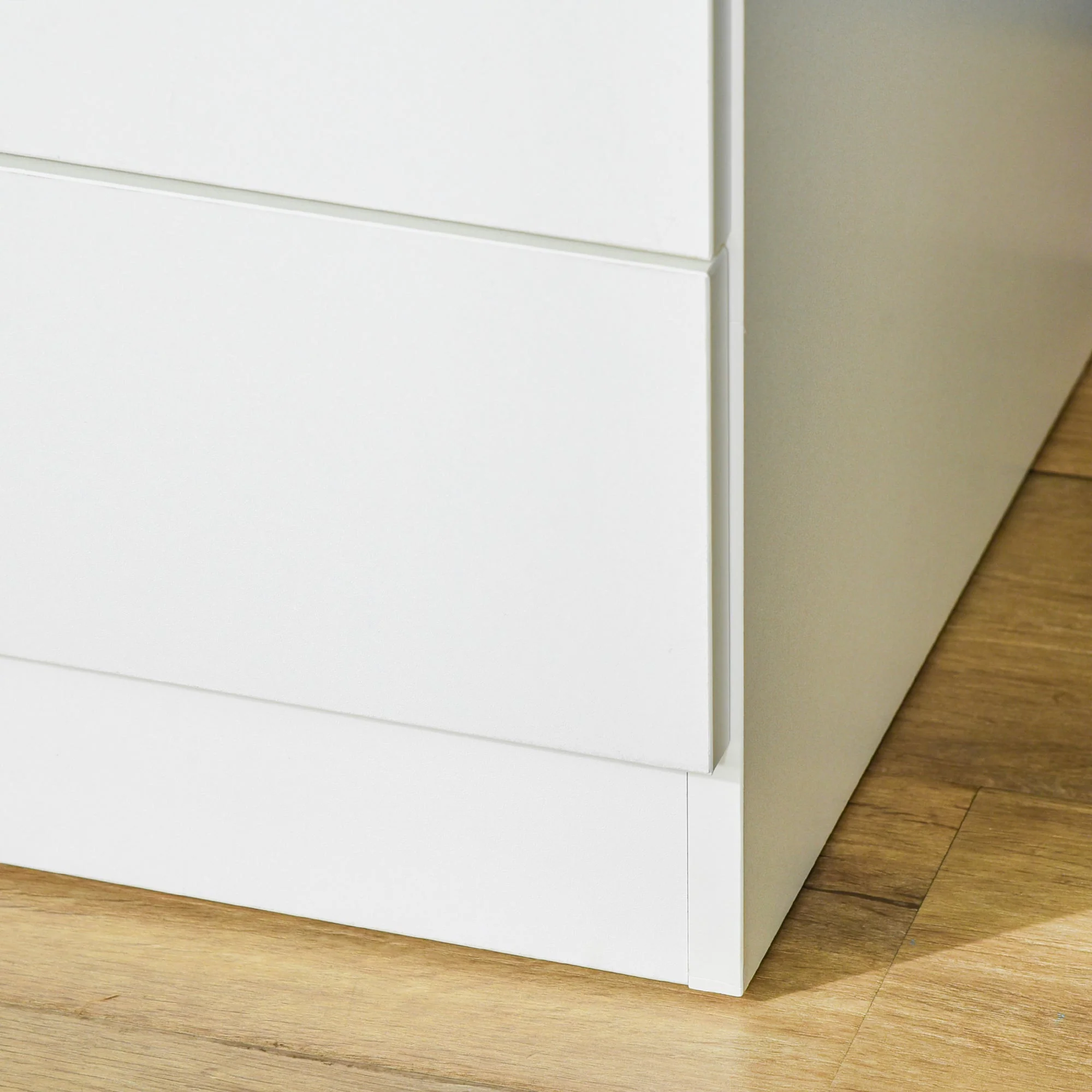Storage Cabinet Vertical Drawer Chest of 4 w/ Metal Rails Anti-Tip - Image 8