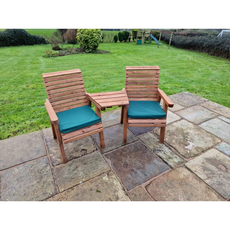 Swedish Redwood Angled Garden Tete a Tete by Churnet Valley - 2 Seats - Image 5