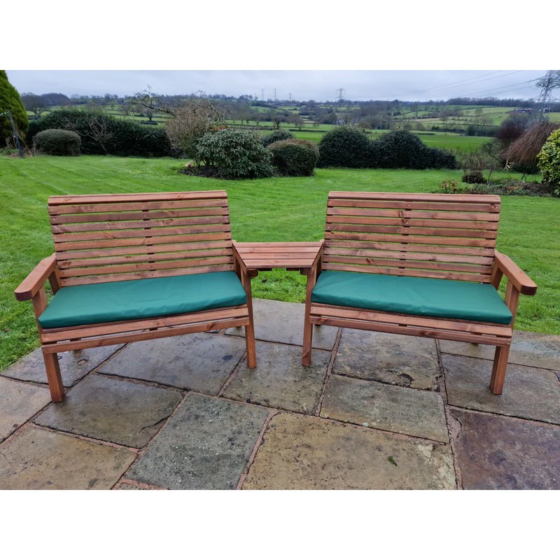 Swedish Redwood Angled Garden Tete a Tete by Churnet Valley - 4 Seat - Image 5