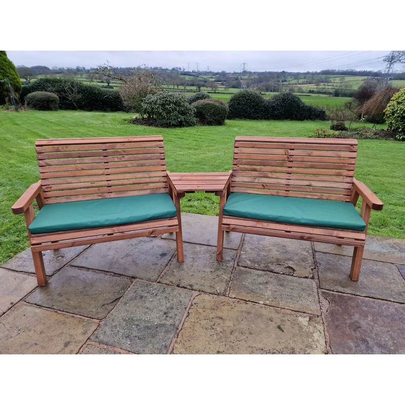 Swedish Redwood Angled Garden Tete a Tete by Churnet Valley - 4 Seat - Image 6