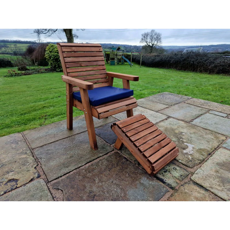 Swedish Redwood Garden Armchair Chair by Churnet Valley - Image 3