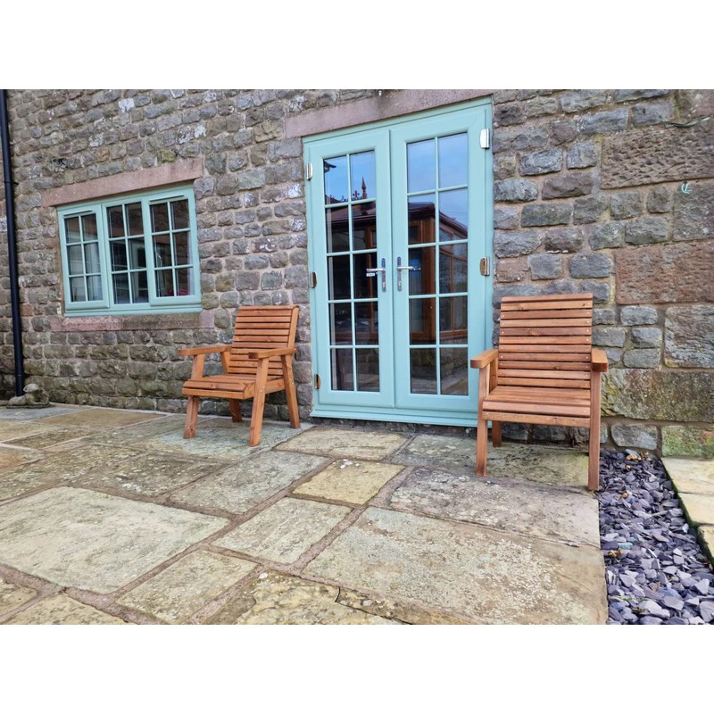 Swedish Redwood Garden Armchair Chair by Churnet Valley - Image 6