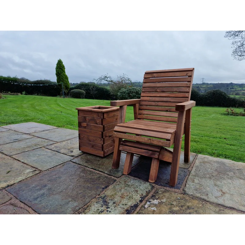 Swedish Redwood Garden Armchair Chair by Churnet Valley - Image 8