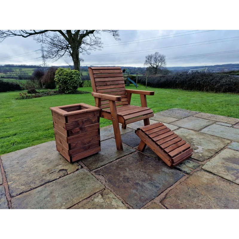 Swedish Redwood Garden Armchair Chair by Churnet Valley - Image 9