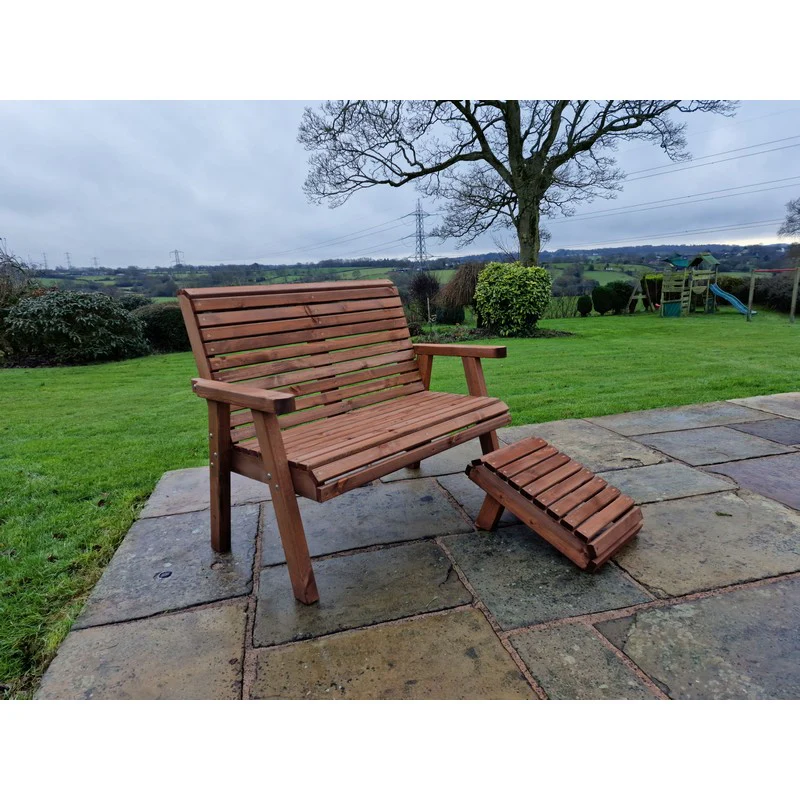 Swedish Redwood Garden Bench by Churnet Valley - 2 Seats - Image 3