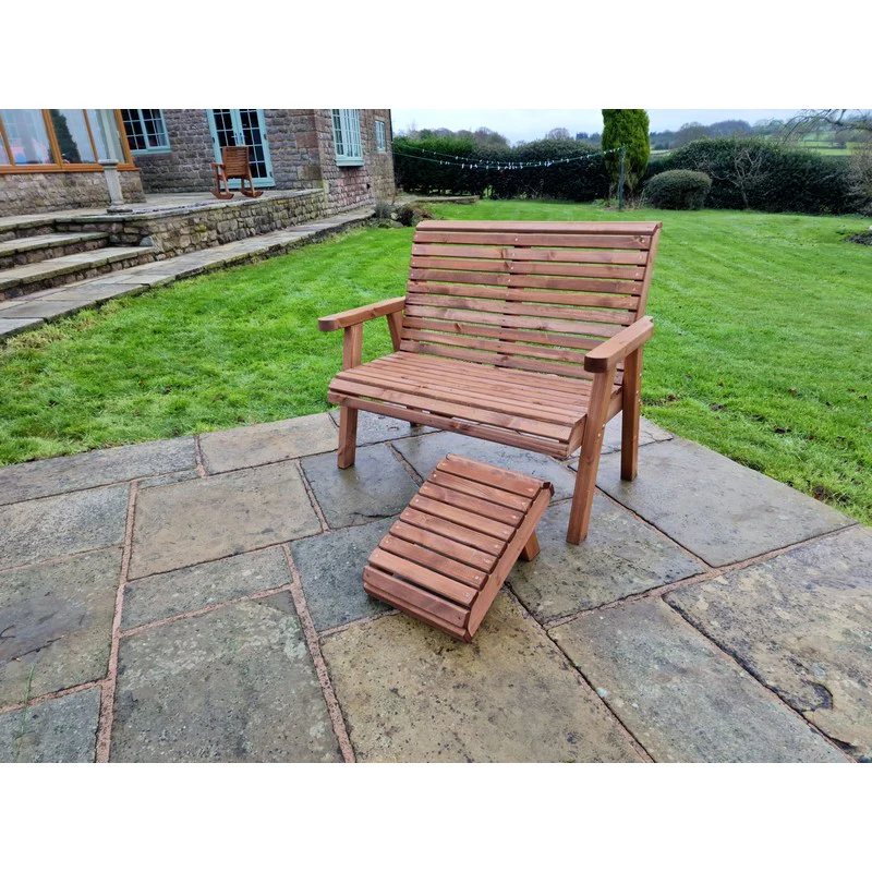 Swedish Redwood Garden Bench by Churnet Valley - 2 Seats - Image 6