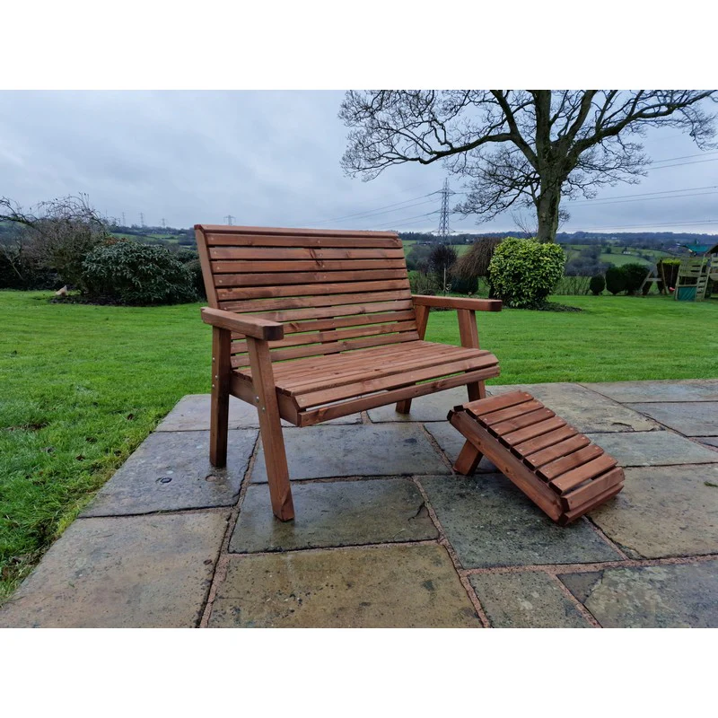 Swedish Redwood Garden Bench by Churnet Valley - 2 Seats - Image 7
