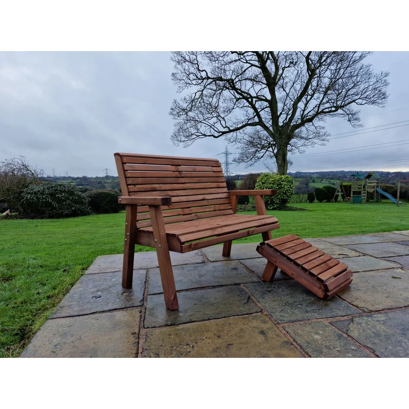 Swedish Redwood Garden Bench by Churnet Valley - 2 Seats - Image 8