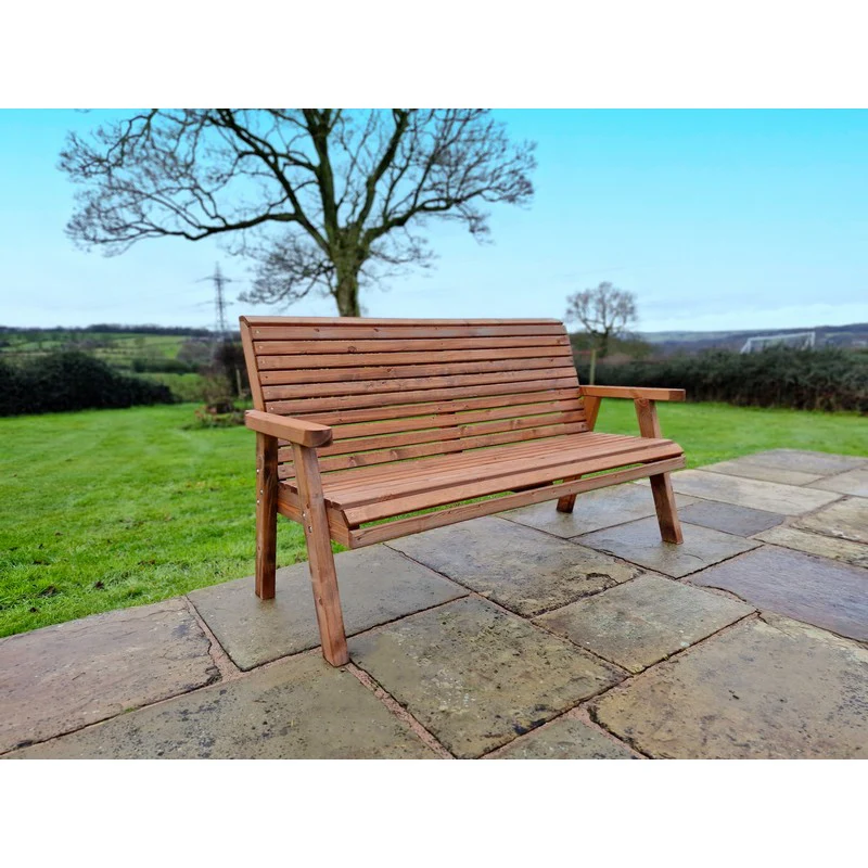 Swedish Redwood Garden Bench by Churnet Valley - 3 Seats - Image 2