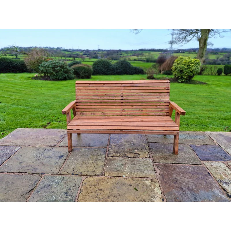 Swedish Redwood Garden Bench by Churnet Valley - 3 Seats - Image 3