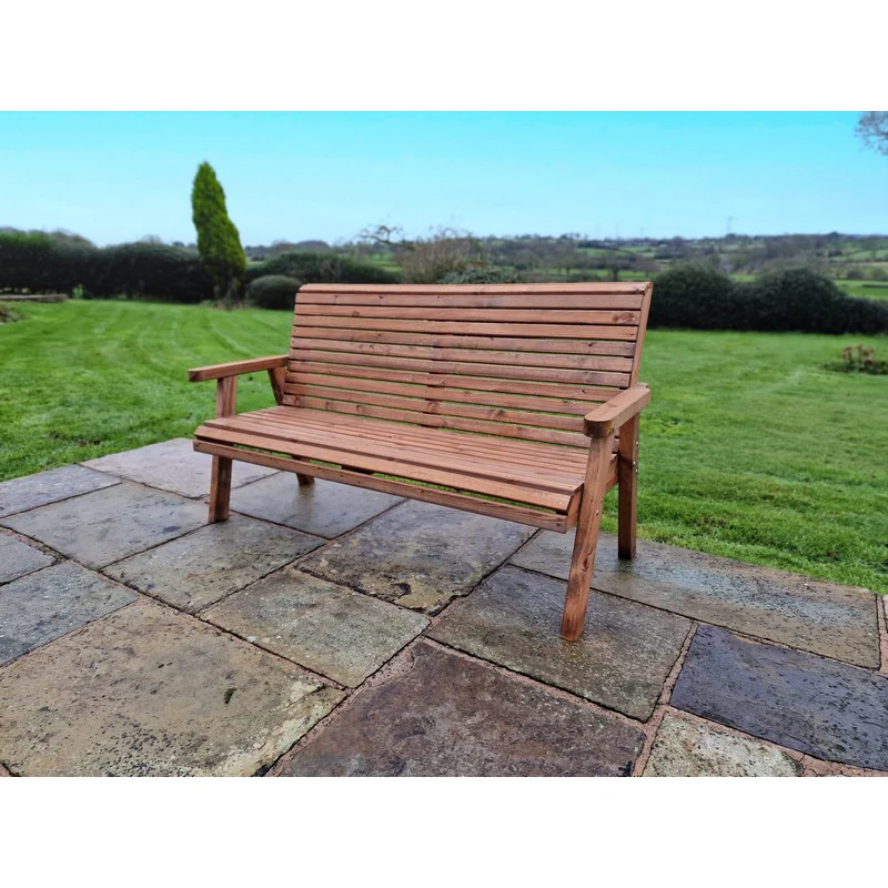 Swedish Redwood Garden Bench by Churnet Valley - 3 Seats - Image 4