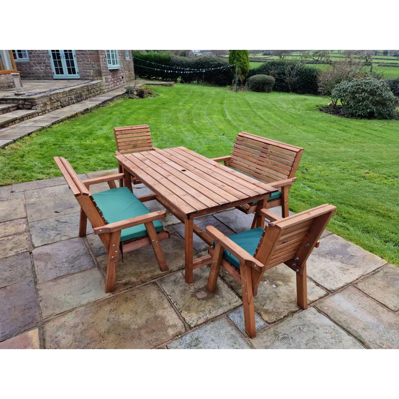 Swedish Redwood Garden Furniture Set by Churnet Valley - 4 Seat - Image 7