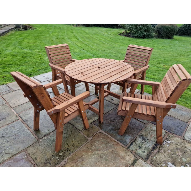 Swedish Redwood Garden Furniture Set by Churnet Valley - 4 Seat - Image 7