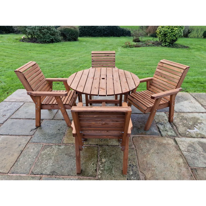 Swedish Redwood Garden Furniture Set by Churnet Valley - 4 Seat - Image 8