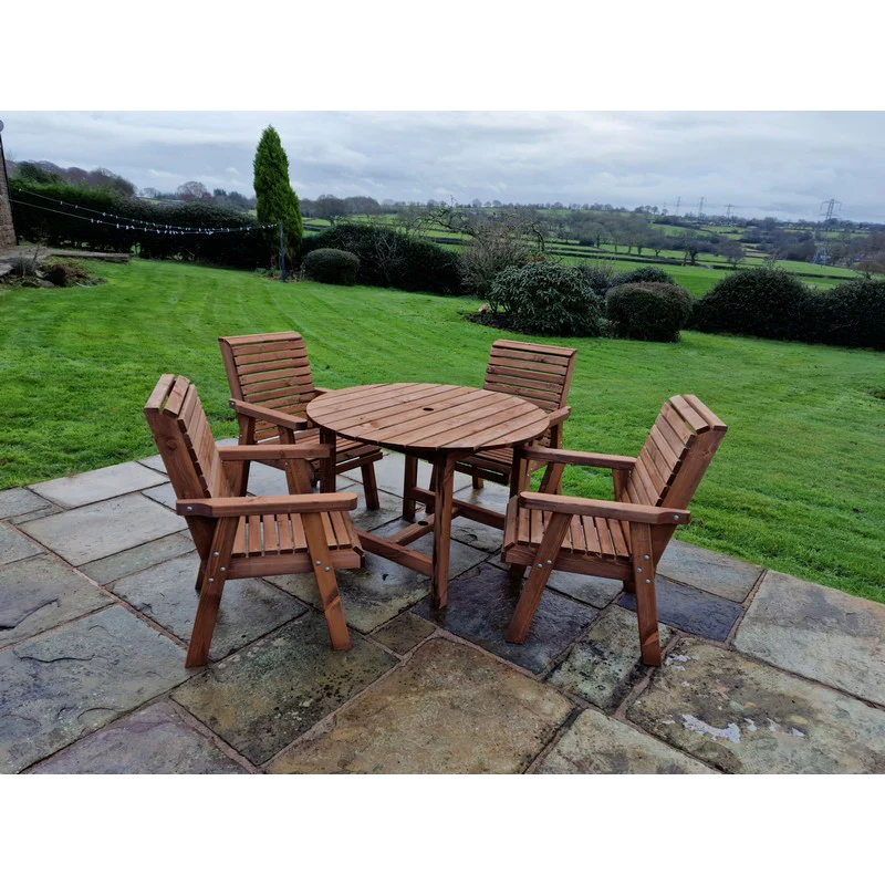 Swedish Redwood Garden Furniture Set by Churnet Valley - 4 Seat - Image 9