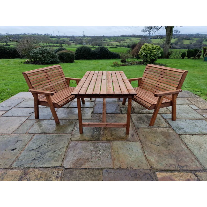 Swedish Redwood Garden Furniture Set by Churnet Valley - 4 Seat - Image 6