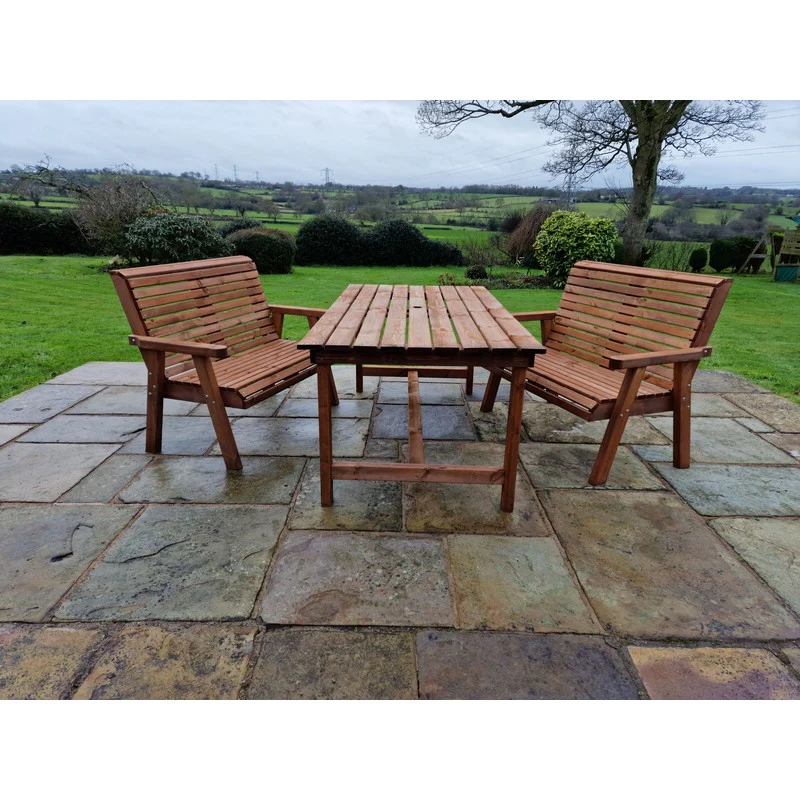 Swedish Redwood Garden Furniture Set by Churnet Valley - 4 Seat - Image 7