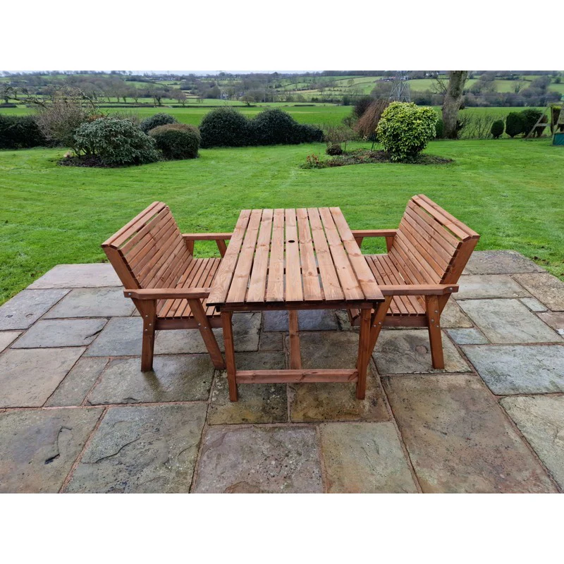 Swedish Redwood Garden Furniture Set by Churnet Valley - 4 Seat - Image 9