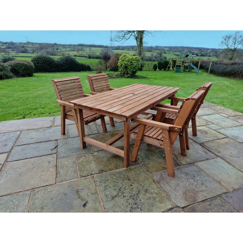 Swedish Redwood Garden Furniture Set by Churnet Valley - 4 Seat - Image 2