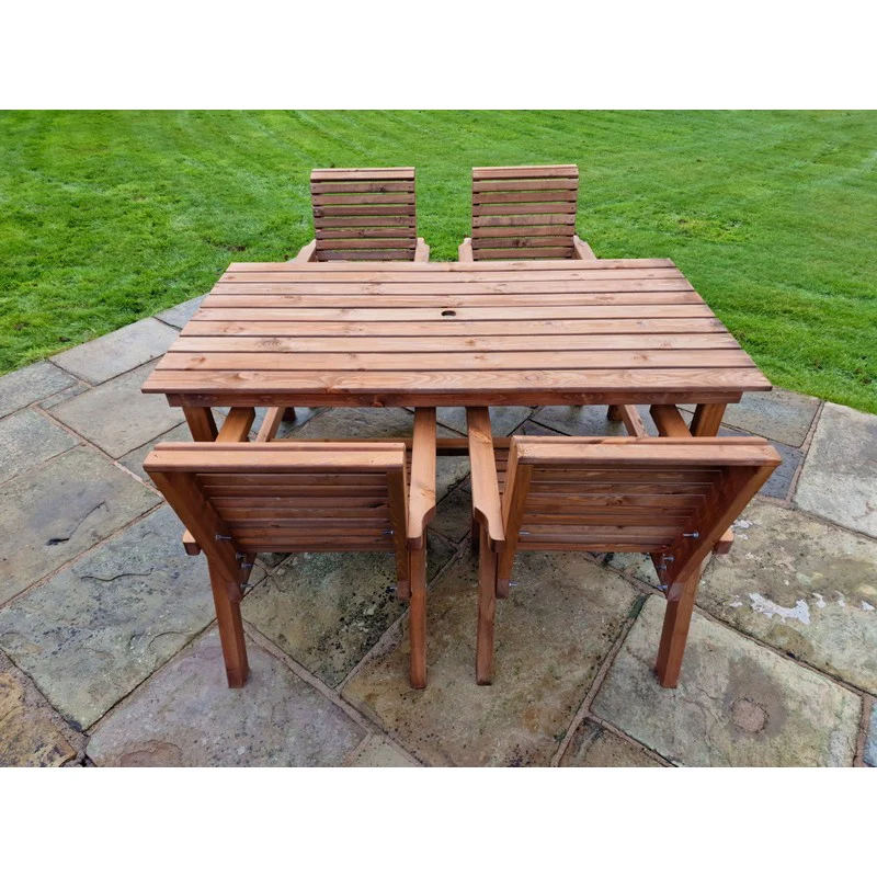 Swedish Redwood Garden Furniture Set by Churnet Valley - 4 Seat - Image 3