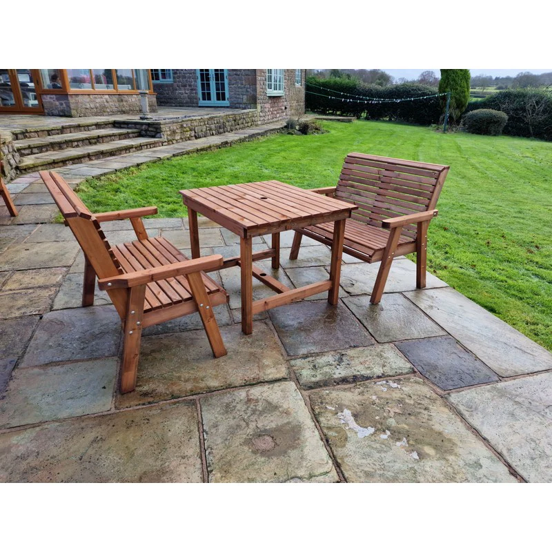 Swedish Redwood Garden Furniture Set by Churnet Valley - 4 Seat - Image 10