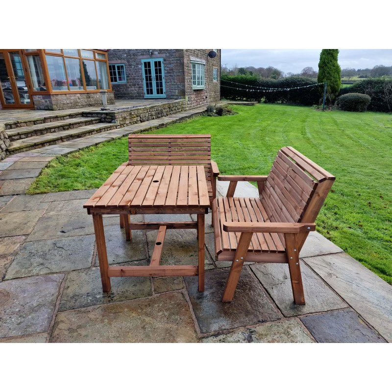 Swedish Redwood Garden Furniture Set by Churnet Valley - 4 Seat - Image 3
