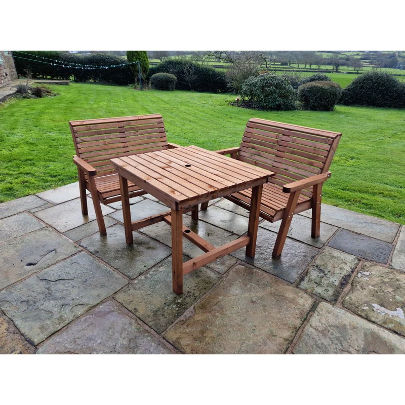 Swedish Redwood Garden Furniture Set by Churnet Valley - 4 Seat - Image 5