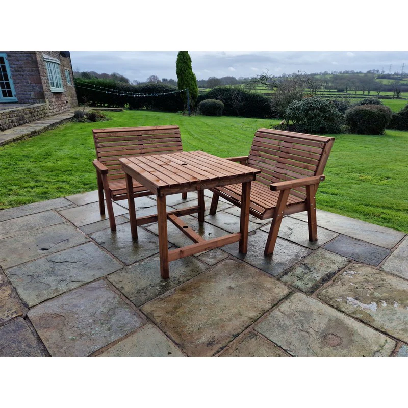 Swedish Redwood Garden Furniture Set by Churnet Valley - 4 Seat - Image 6