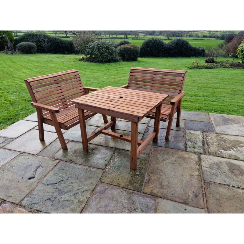 Swedish Redwood Garden Furniture Set by Churnet Valley - 4 Seat - Image 7