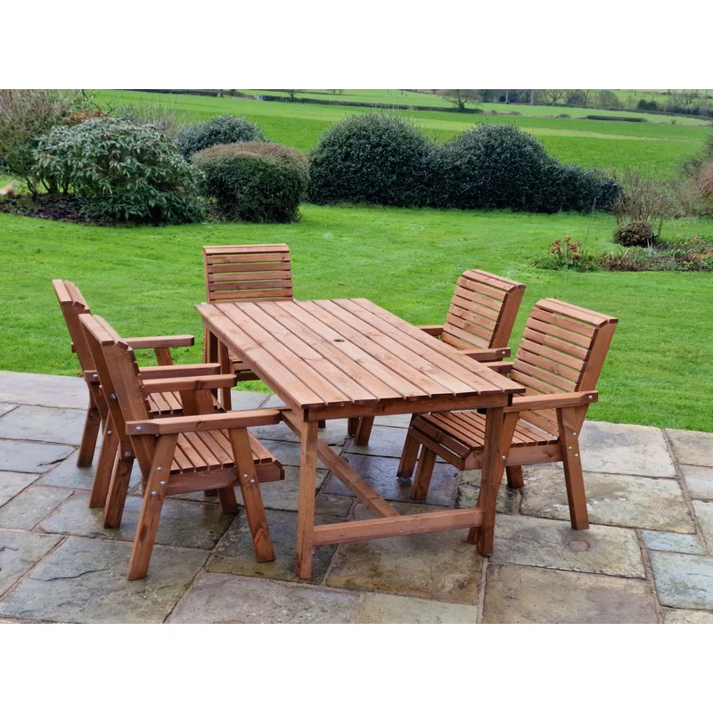 Swedish Redwood Garden Furniture Set by Churnet Valley - 5 Seats - Image 2