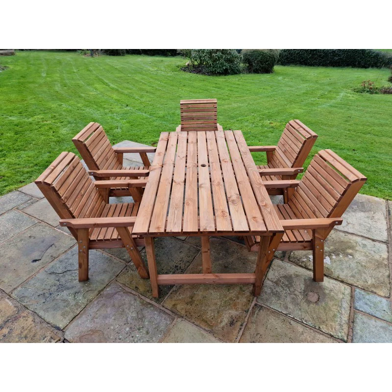 Swedish Redwood Garden Furniture Set by Churnet Valley - 5 Seats - Image 3