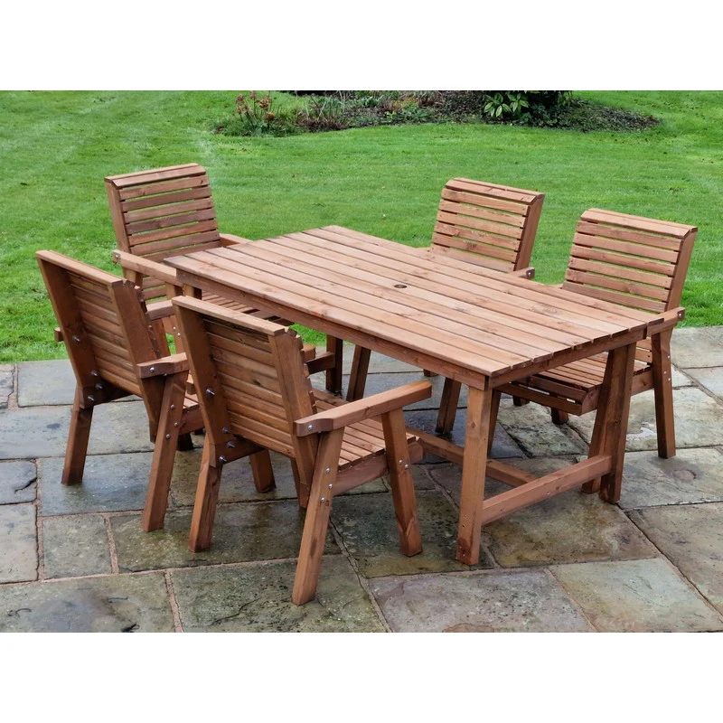 Swedish Redwood Garden Furniture Set by Churnet Valley - 5 Seats - Image 4