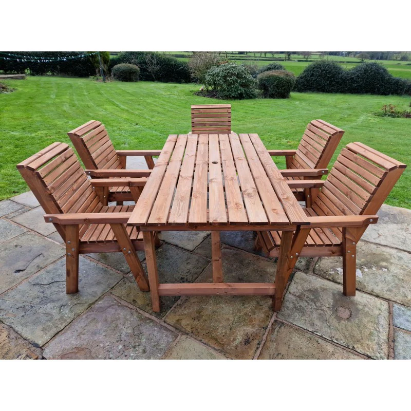 Swedish Redwood Garden Furniture Set by Churnet Valley - 5 Seats - Image 6