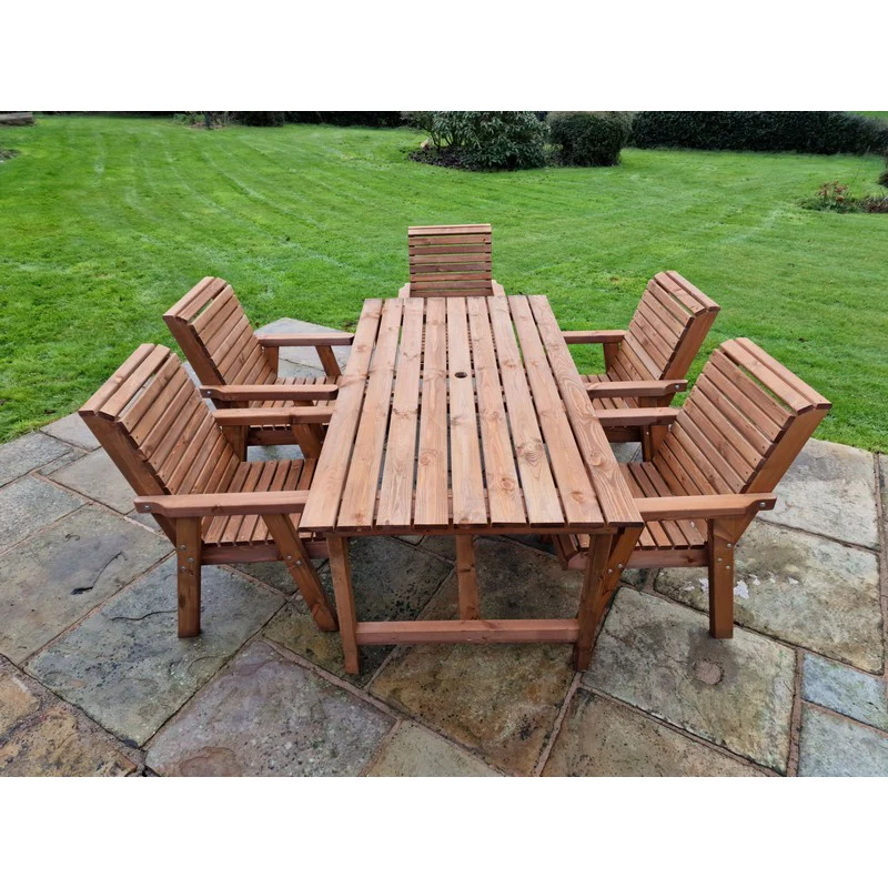 Swedish Redwood Garden Furniture Set by Churnet Valley - 5 Seats - Image 7