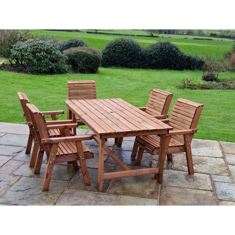Swedish Redwood Garden Furniture Set by Churnet Valley - 5 Seats - Image 9