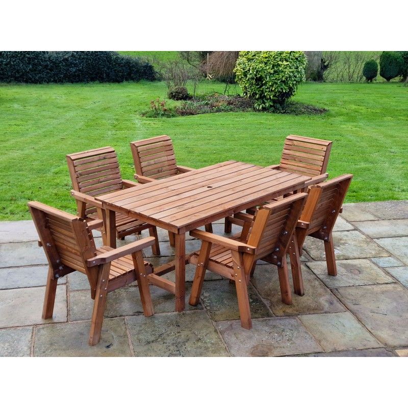 Swedish Redwood Garden Furniture Set by Churnet Valley - 6 Seat - Image 2