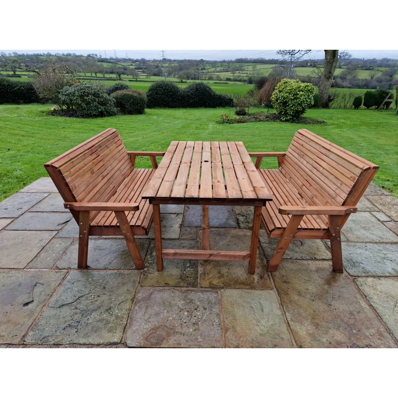Swedish Redwood Garden Furniture Set by Churnet Valley - 6 Seat - Image 4