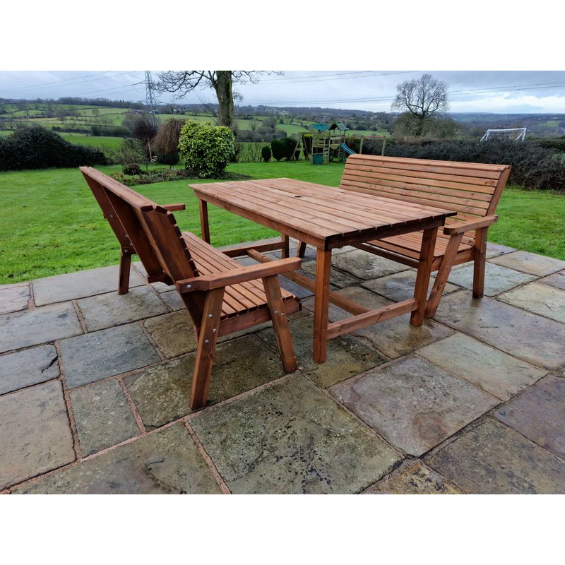Swedish Redwood Garden Furniture Set by Churnet Valley - 6 Seat - Image 6