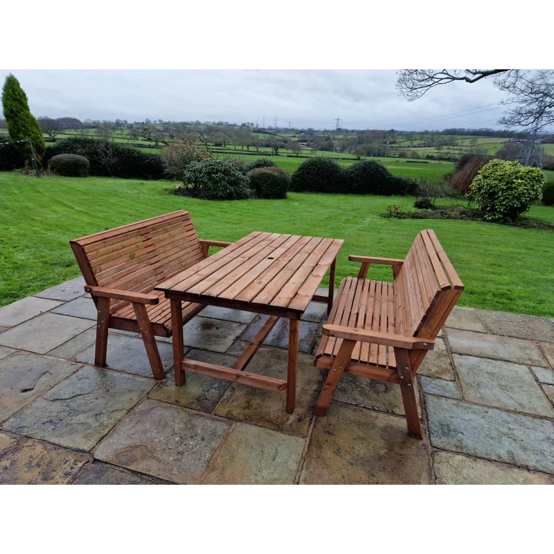 Swedish Redwood Garden Furniture Set by Churnet Valley - 6 Seat - Image 7